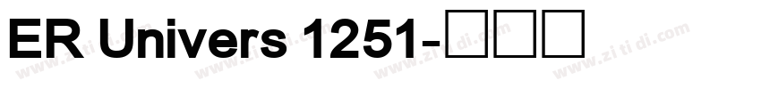 ER Univers 1251字体转换